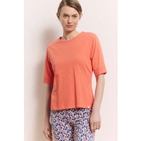 tranquillo Bio-Damen-T-Shirt "Lottee" mit Rundhalsausschnitt, camellia orange, Gr. L – Ansicht 1