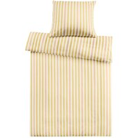Cotonea Satin-Bettwäsche "Lucca" aus Bio-BW 80 x 80/135 x 200 cm, beige/natur/pfirsich