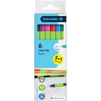 Schneider Fineliner "Line-Up", 6er-Set, farbig sortiert – Ansicht 1