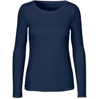 Neutral Bio-Damen-Langarmshirt mit Rundhalsaussschnitt dunkelblau, Gr. S – Ansicht 1