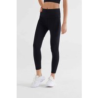 TRUE NORTH Bio-Damen-Yoga-7/8-Leggings, schwarz, Gr. S