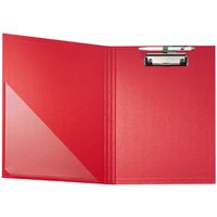 10 Exacompta Klemmbretter zum Aufklappen, DIN A4, mit Metallclip mit Stiftehalter, rot – Ansicht 1