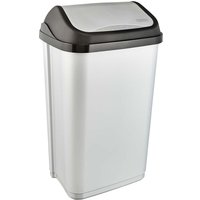 keeeper Abfalleimer "Swantje" mit Schwingdeckel, 50 l, silber