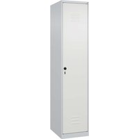 C+P Spind Classic PLUS, 1 Abteil, 1850x400x500mm, Lichtgrau/Verkehrsweiß – Ansicht 1