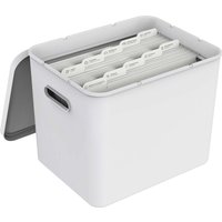 rotho Archivbox "MY PAPER" aus Recyclingkunststoff, mit 10 Mappen, weiß
