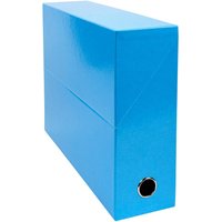 5 Exacompta Archivboxen "Iderama", Griffloch, DIN A4, RB 90 mm, hellblau