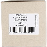 Flachkopfklammern, 19 mm, vermessingt, 1.000 Stk. – Ansicht 1