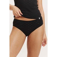 tranquillo 2er-Pack Bio-Damen-Slip 'Puaa' mit Ajour-Spitze, black, Gr. M