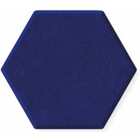 magnetoplan Akustik Wandpaneele, 37 x 32 x 0,9 cm Hexagon, blau, 6 Stk.