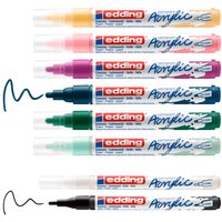 8er Set edding Acrylmarker "Acrylic" Starterset Nordic, farbig sortiert – Ansicht 1