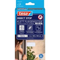 tesa Fliegengitter "Premium" für Fenster 130 x 130 cm, weiß