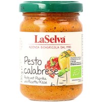 LaSelva Bio-Pesto "Calabrese", mit Paprika und Ricotta, 135 g