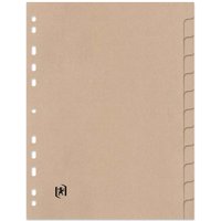 OXFORD Register "Touareg" aus Recyclingpapier, DIN A4, 12-teilig, beige – Ansicht 1