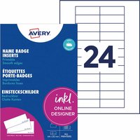 Avery Zweckform 240 Einsteckschilder für 'Polar20' 64 x 22 mm