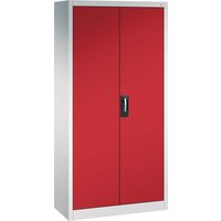 C+P Stahlschrank mit Flügeltüren "Acurado" H1950xB930xT400mm, Lichtgrau/Rubinrot – Ansicht 1