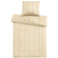Cotonea Satin-Bettwäsche "Lucca" aus Bio-BW 80 x 80/135 x 200 cm, beige/natur/pfirsich/kie