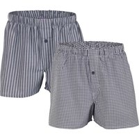 Living Crafts 2er-Pack Bio-Herren-Boxershorts "Gregor" grau, Gr. S