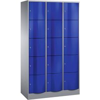 Schließfachschrank 3 Türme lg/bl 5er – Ansicht 1