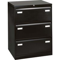 HR-Schrank 3s 2b schwarz (RAL 9005) (BxHxT) 80x101,6x62,2cm