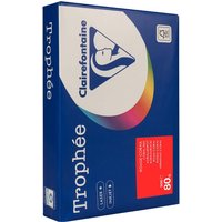 500 Blatt Clairfontaine Farbiges Kopierpapier "Trophee" 80 g/m², DIN A4, korallenrot – Ansicht 1