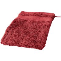 Cotonea Frottier Waschhandschuh 15 x 20 cm, Bio-Baumwolle, rot