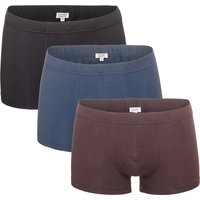 Living Crafts 3er-Pack Bio-Herren-Boxershorts 'SAGON', zinfandel/navy/black, Gr. M – Ansicht 1