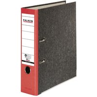 20 Falken Ordner "Recycling", Wolkenmarmor 250 g/m², DIN A4, RB 80 mm, rot