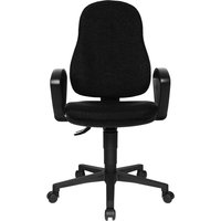 Bürodrehstuhl "Point 60" mit Armlehnen, schwarz – Ansicht 1