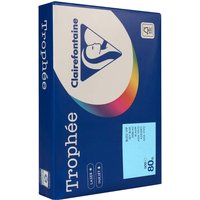 500 Blatt Clairfontaine Farbiges Kopierpapier "Trophee" 80 g/m², DIN A4, eisblau – Ansicht 1