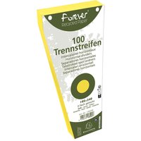 6 x 100 Exacompta Trennstreifen "Forever", Trapezform, 180 g/m², 105 x 240 mm, gelb