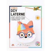 folia DIY-Laternen-Bastelset "FOX" mit LED-Licht, Fuchs-Motiv
