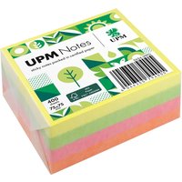 UPM Super Sticky Haftnotiz-Quader "Brillantmix" 75 x 75 mm, 400 Blatt, farbig sortiert – Ansicht 1