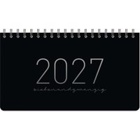 Häfft Tischkalender Pocket 2027, kompakt, Black Edition