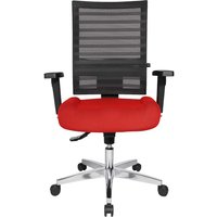Topstar Bürodrehstuhl "P91NET" mit Armlehnen, rot