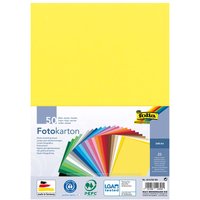 folia Fotokarton DIN A4, 300 g/m², sortierte Farben, 50 Blatt – Ansicht 1