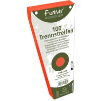 6 x 100 Exacompta Trennstreifen "Forever", Trapezform, 180 g/m², 105 x 240 mm, orange