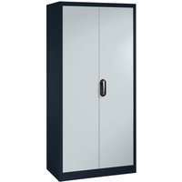 Flügeltürenschrank Anthrazit/Lichtgrau (BxTxH) 93x40x195 – Ansicht 1