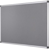 Bi-Office Textil-Pinnwand mit Aluminiumrahmen 120 x 120 cm grau