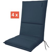 doppler Auflage "CITY" Midi, 4er-Pack, 110x48x6 cm, Polyester, dunkelblau