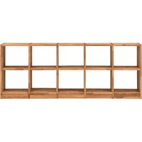 Regal "Grid" 5 x 2 Fächer, B 225 x H 87 x T 34 cm, Wildeiche geölt – Ansicht 1