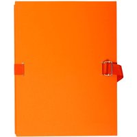 10 Exacompta Dokumentenmappen, DIN A4, Schnallenverschluss, orange
