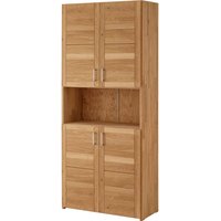 Regalschrank "buxing selet" mit 4 Türen B 80 x T 33 x H 185,5 cm, Rahmenfront, Wildeiche – Ansicht 1