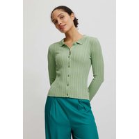 tranquillo Damen-Cardigan mit Rippenstruktur, jade, Gr. M – Ansicht 1