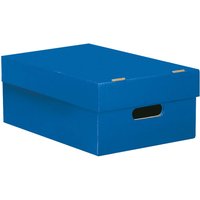 Aufbewahrungsbox "Color" aus Recyclingkarton, mittel 26 x 41 x 15,2 cm, blau