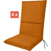 doppler Auflage "CITY" Midi, 4er-Pack, 110x48x6 cm, Polyester, orange