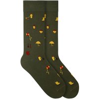 VON JUNGFELD Bio-Socken 'Rainyday', dunkelgrün, Gr. 43/46