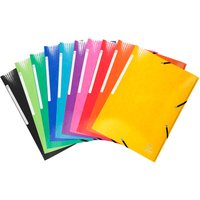 40 Exacompta Sammelmappen "Iderama", 600 g/m², DIN A4, Gummizug, 3 Klappen, sortiert – Ansicht 1