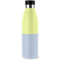 EMSA Trinkflasche "Bludrop" mit Quick-Press-Verschluss, 0,7 l, blau/gelb – Ansicht 1