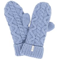 tranquillo Fäustlinge "Liliaa" aus Wollstrick mit Fleecefutter, tempest blue