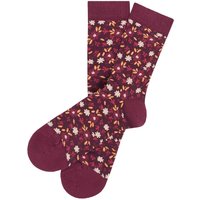 tranquillo Bio-Socken 'Bloomyy' mit Blumen-Muster, bloom burgundy, Gr. 35/38 – Ansicht 1